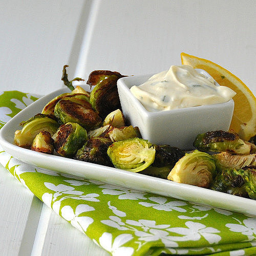 Crispy Brussel Sprouts With a Garlic Aioli Crispy Brussel Sprouts With a Garlic Aioli