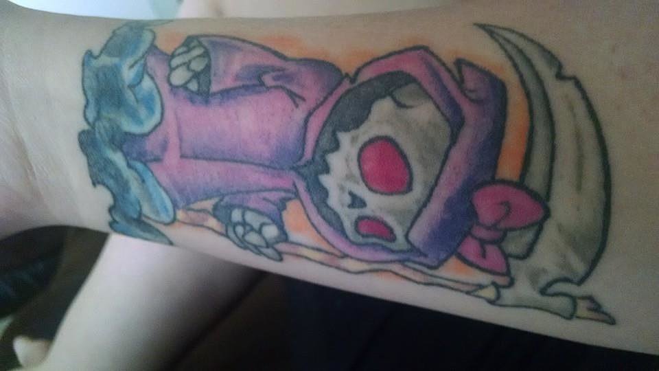"No regrets here. None of my tattoos are bad. In fact my daughter picked out one of mine. She picked it and named it Suzy!" — Nesa Mari May
"No regrets here. None of my tattoos are bad. In fact my daughter picked out one of mine. She picked it and named it Suzy!" — Nesa Mari May