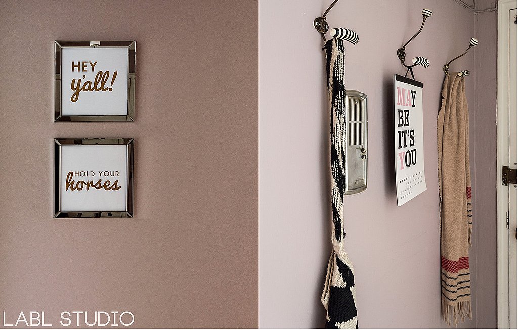 Framed typography art adds personality to a bare patch of wall while paying homage to Heidi's Texas roots.
Framed typography art adds personality to a bare patch of wall while paying homage to Heidi's Texas roots.