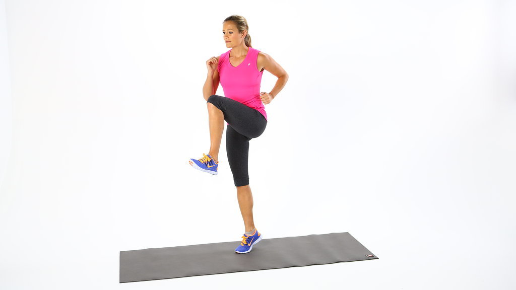 High Knees Running In Place This 7 Minute Workout Targets Belly Fat