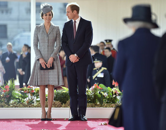 Kate made her first pregnant appearance during her second pregnancy on Oct. 21, 2014, when she joined the royal family to welcome the president of Singapore to London. Kate made her first pregnant appearance during her second pregnancy on Oct. 21, 2014, when she joined the royal family to welcome the president of Singapore to London.