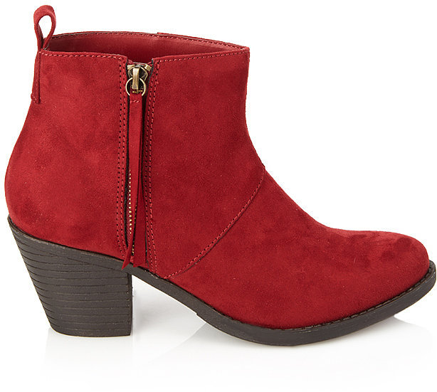 forever 21 faux suede lace up booties