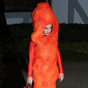Katy Perry's Giant Cheetos Costume For Halloween 2014 Katy Perry's Giant Cheetos Costume For Halloween 2014