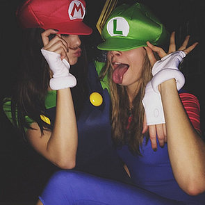 Kendall Jenner and Cara Delevingne Super Mario Bros Costume Kendall Jenner and Cara Delevingne Super Mario Bros Costume