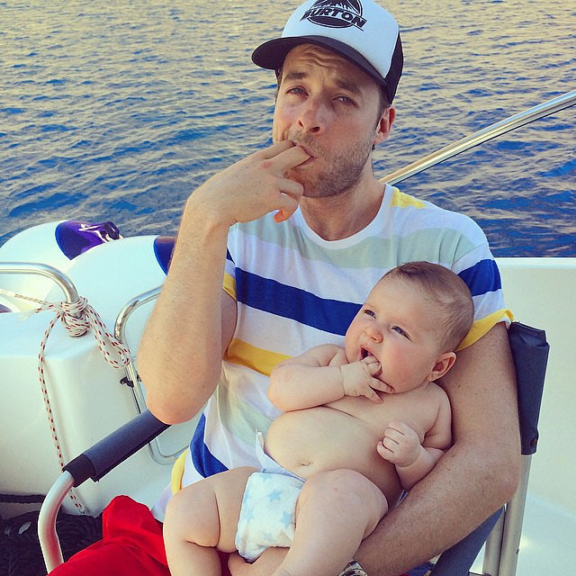 Like father, like son, on holiday in Sept. 2014. Like father, like son, on holiday in Sept. 2014.