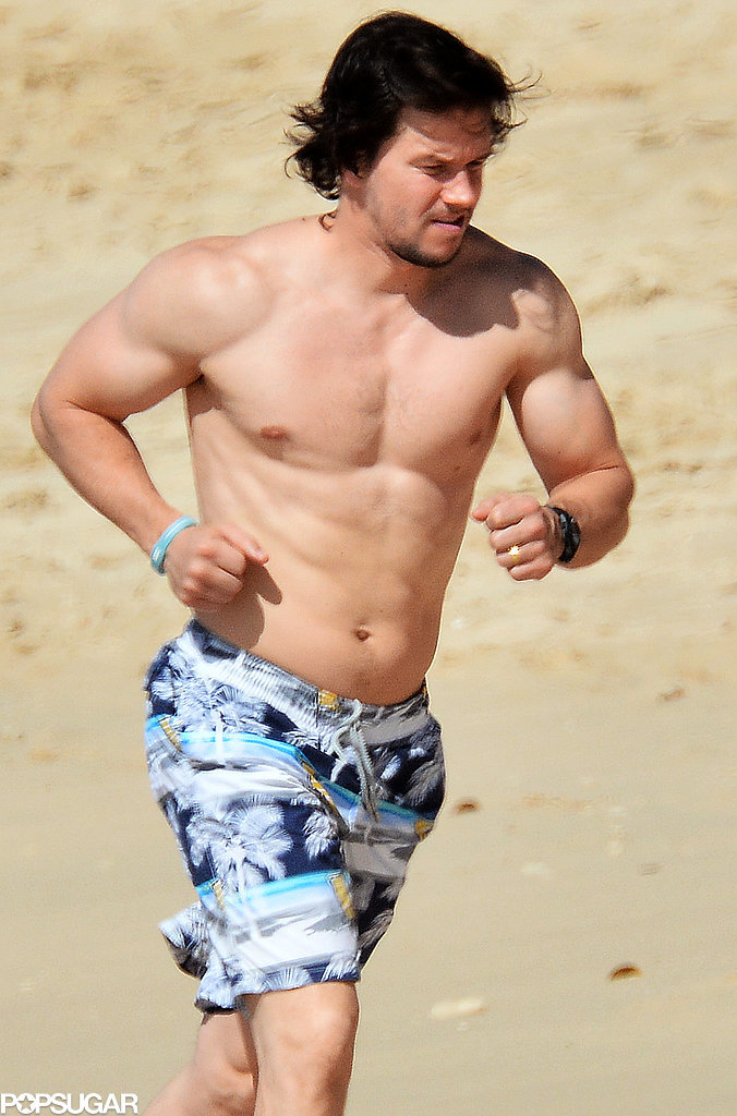 Mark Wahlberg sexy shirtless paparazzi