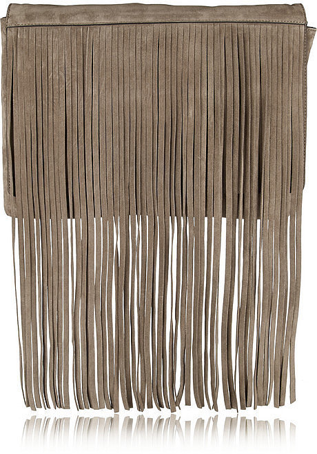 Michael Kors Joni Fringed Suede Clutch