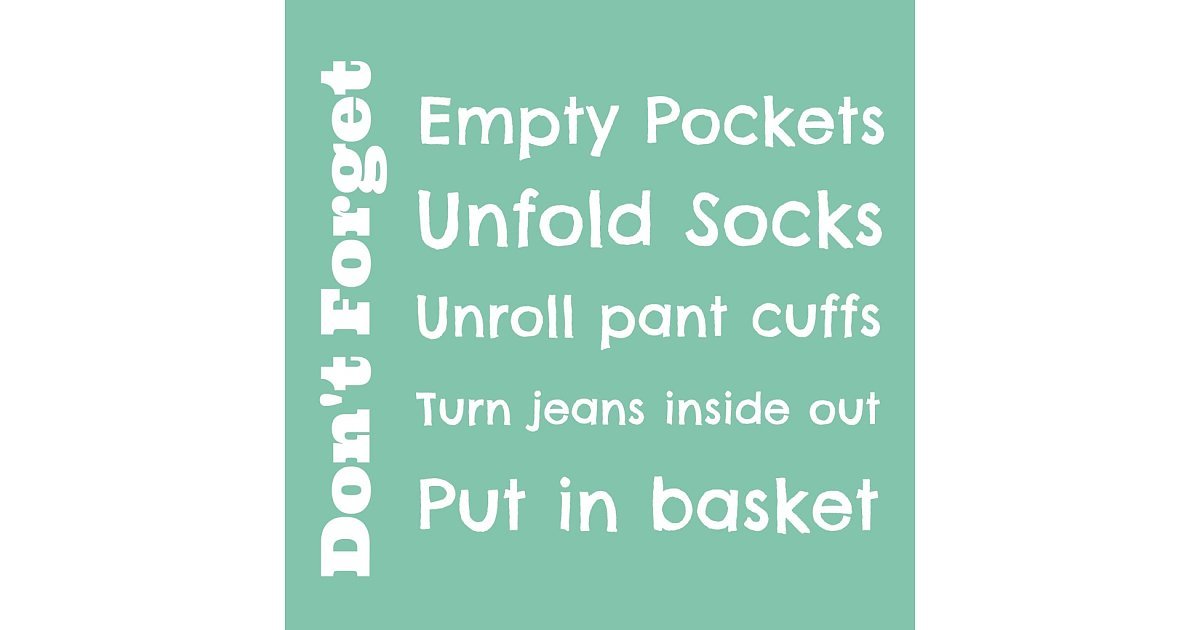 Don't-Forget Laundry List | 10 Free Printables to Help You Stay ...