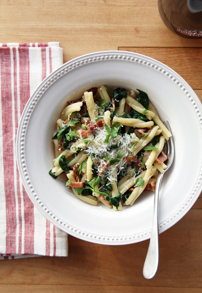 Eggy Pasta With Spinach and Bacon Eggy Pasta With Spinach and Bacon