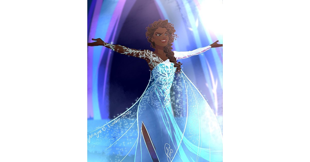 Elsa The Snow Queen This Artist Created Beautiful Racebent Versions