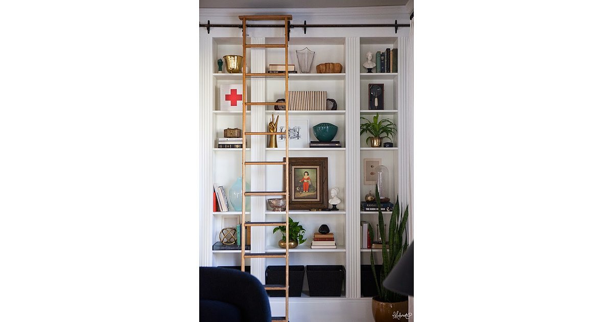 The sliding library ladder gives the builtins an undeniably highend