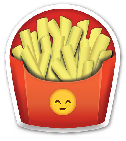 These french fries have a happy-face emoji on them. | 13 ...
