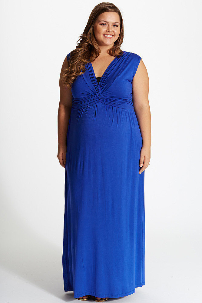 royal blue maternity dress