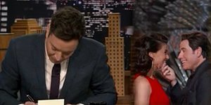 Jimmy Fallon Cracks The Best John Travolta-Idina Menzel Joke Of The Season Jimmy Fallon Cracks The Best John Travolta-Idina Menzel Joke Of The Season