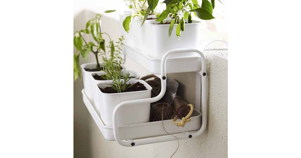 Indoor/outdoor planters, like the Socker Plant Stand (40) and pot See How Ikea Is Making