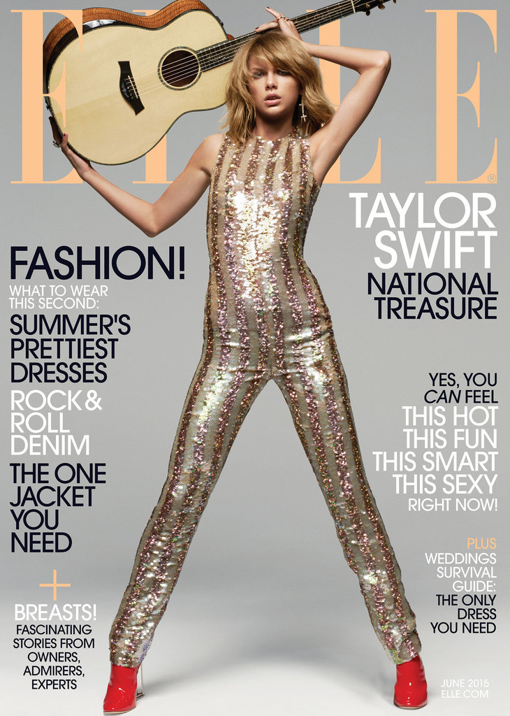 Taylor Swift photographed by Michael Thompson wearing a Dior Haute Couture bodysuit and boots, a Louis Vuitton ear cuff, a Lynn Ban Jewelry earring, and rings by Yeprem, Ana Khouri, and Kismet by Milka.
