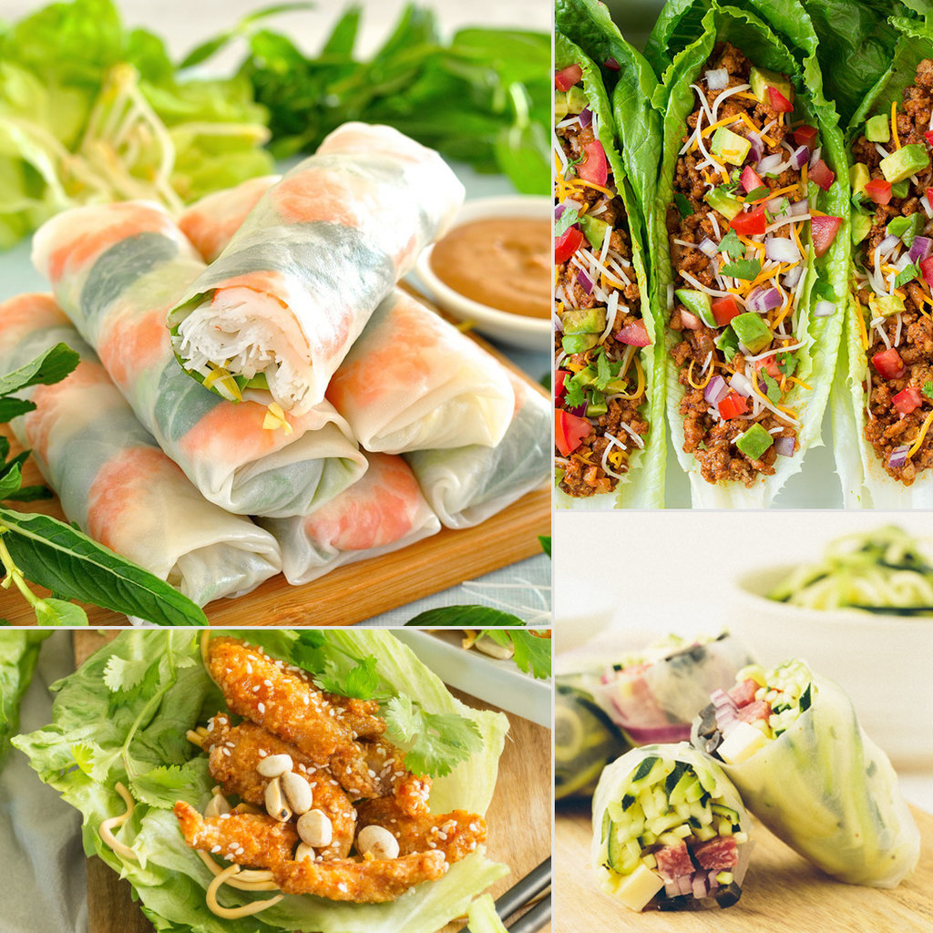 Light Lettuce Wraps and Spring Rolls Summer Recipes POPSUGAR Moms