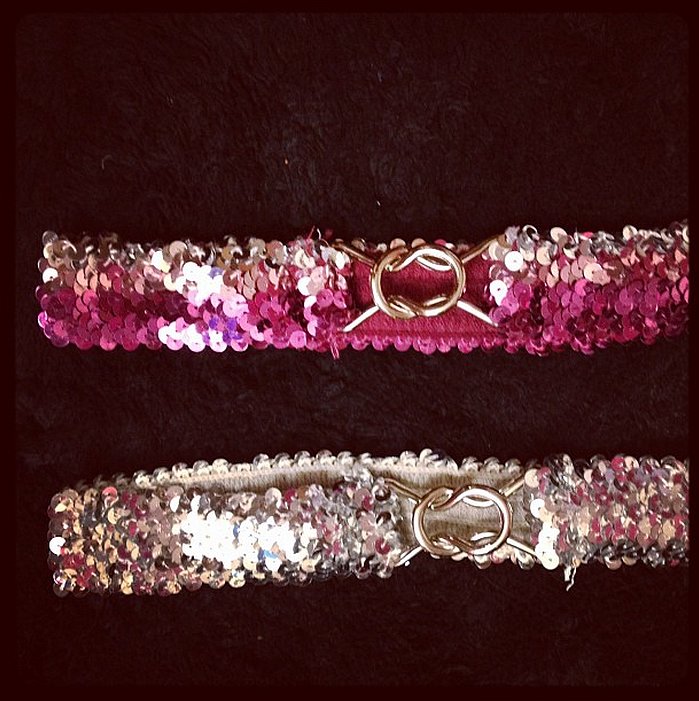 red sequin belt