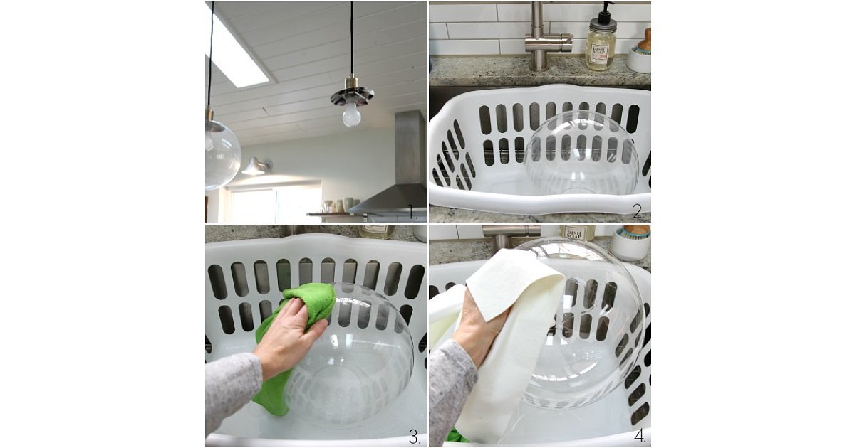 1 — I carefully remove the glass globes and clean them one at a | An ...