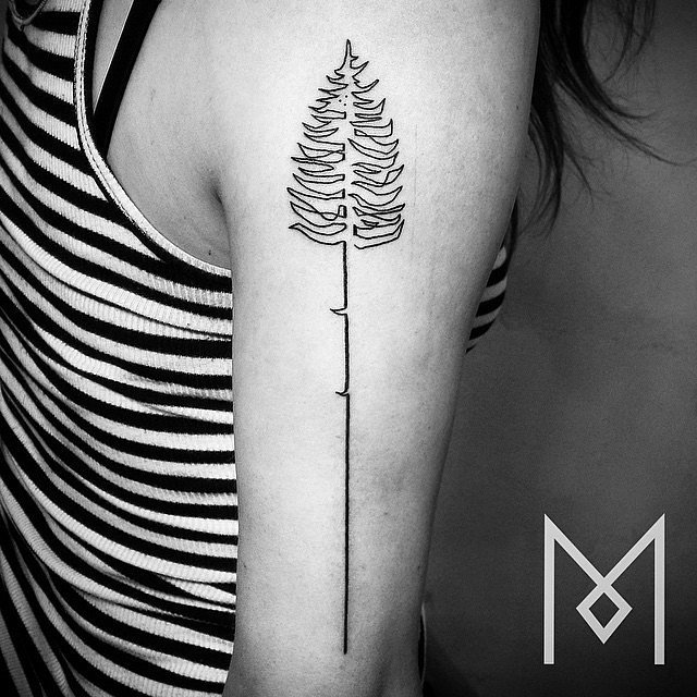 Continuous Line Tattoos Popsugar Tech 