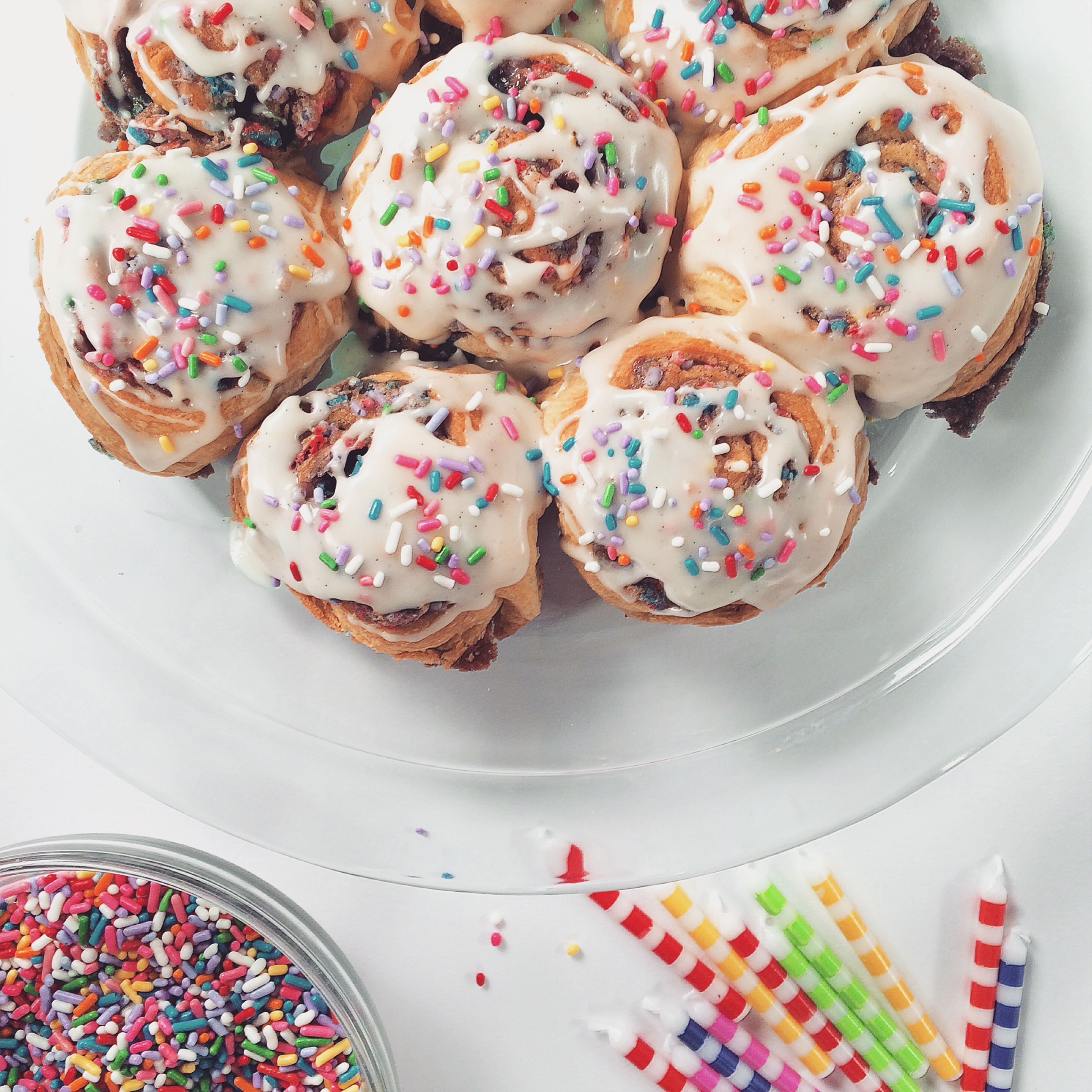 Funfetti Cake Batter Cinnamon Rolls POPSUGAR Food