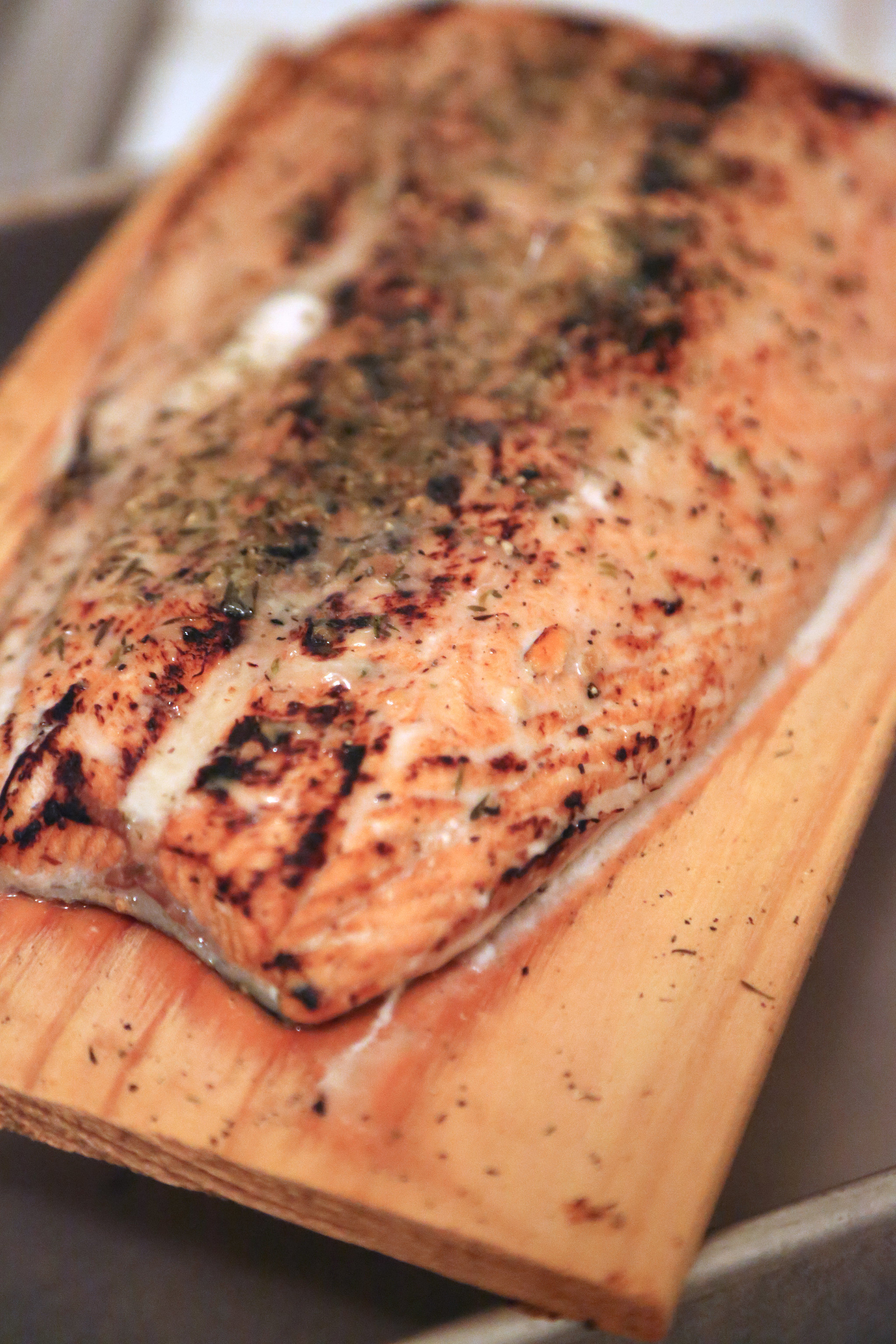 On the Fence Seasoned Wild King Salmon on a Cedar Plank (10/Pound