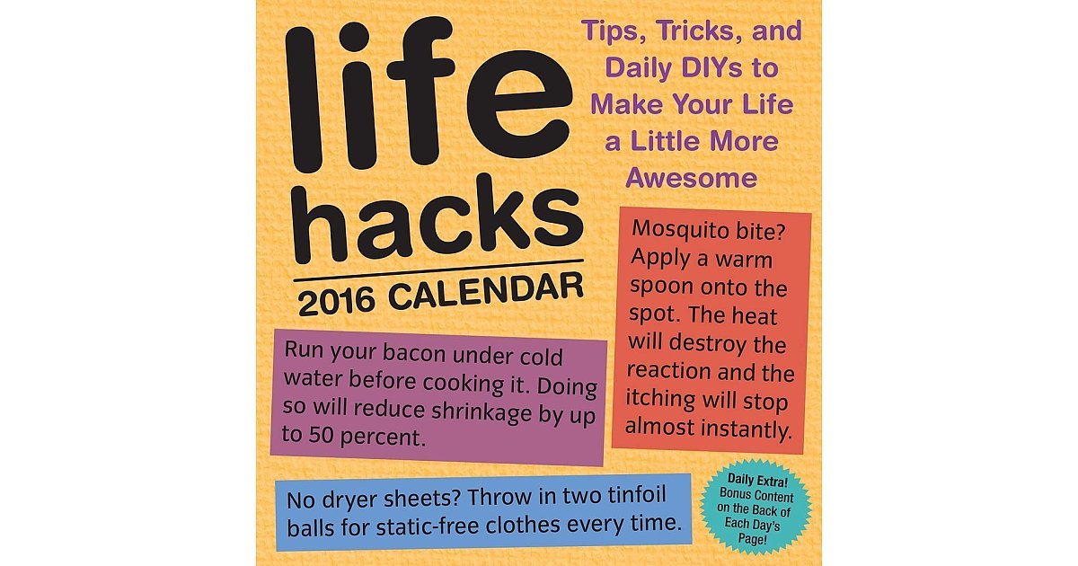 Life Hacks 2016 Day-to-Day Calendar ($15) | 51 Organizational Gifts For