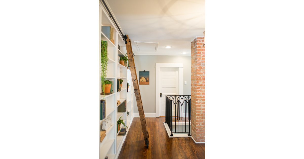 Adding a Sliding Ladder to a Bookcase How Fixer Upper's Chip and