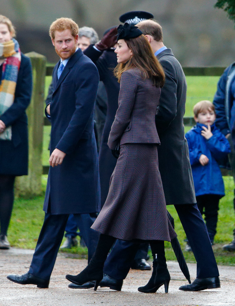 Kate Middleton Wearing a Purple Tweed Suit POPSUGAR Fashion