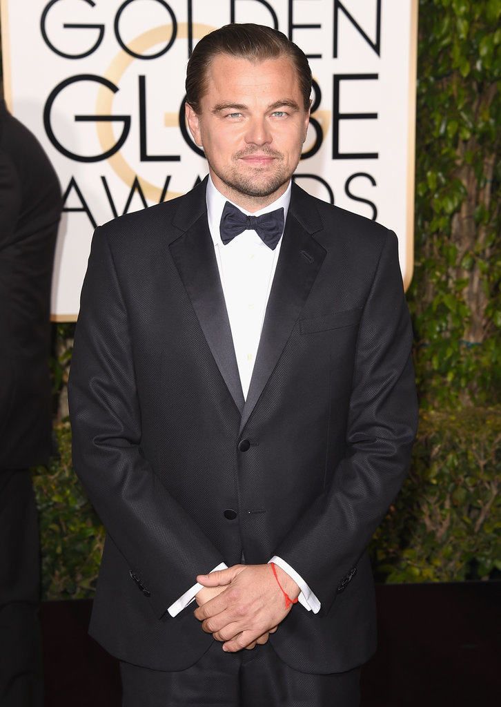 Leonardo DiCaprio at Golden Globe Awards 2016 POPSUGAR Celebrity
