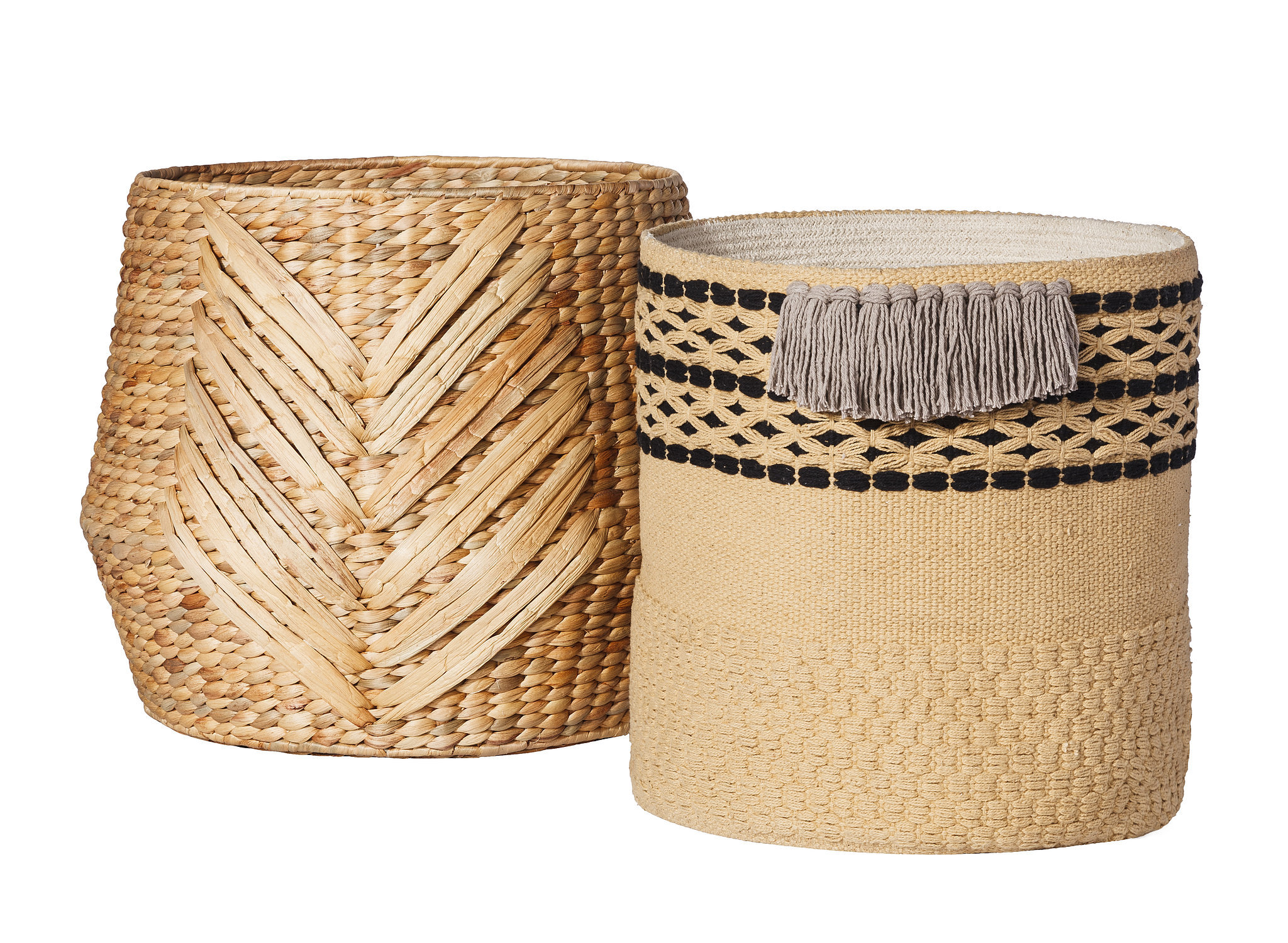 Woven Hyacinth Basket (30) Soft Woven Fringe Basket (30) Nate