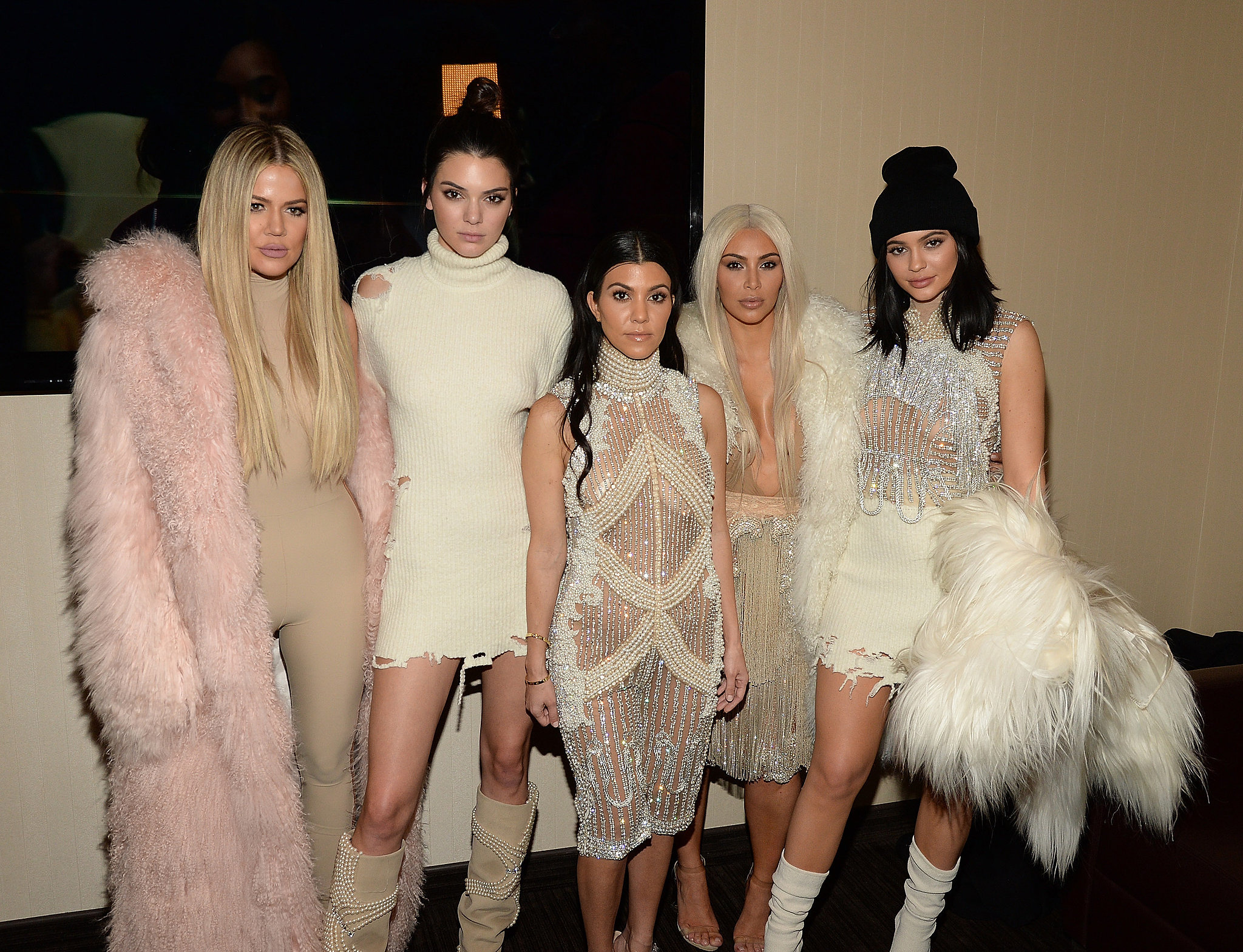 Khloé Kardashian, Kendall Jenner, Kourtney Kardashian, Kim Kardashian, and Kylie Jenner.