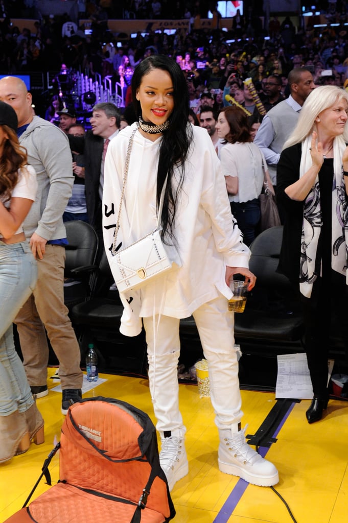 Rihanna at Lakers Game March 2016 POPSUGAR Celebrity