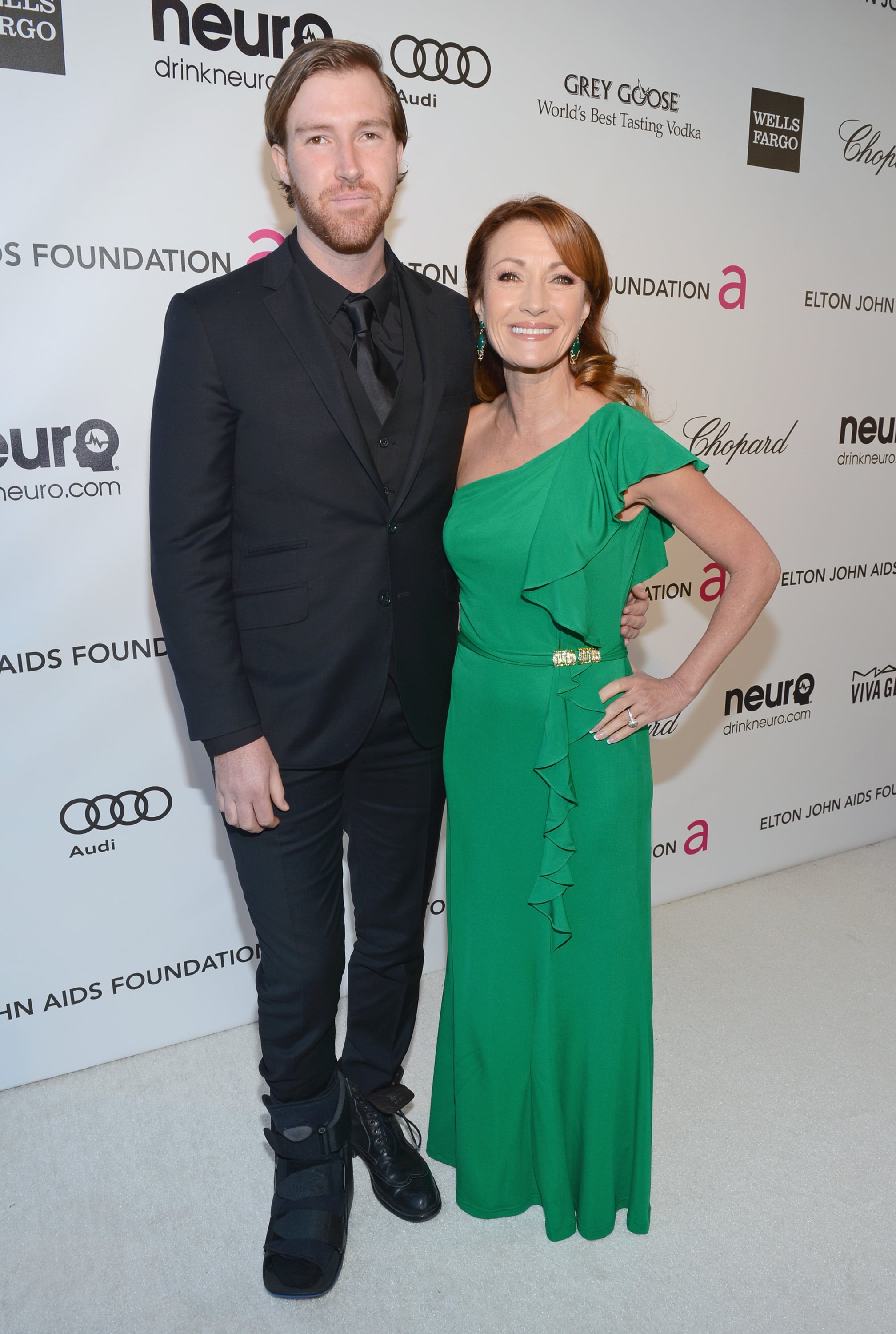 Jane Seymour and Sean Flynn attended Elton John's Oscar viewing party