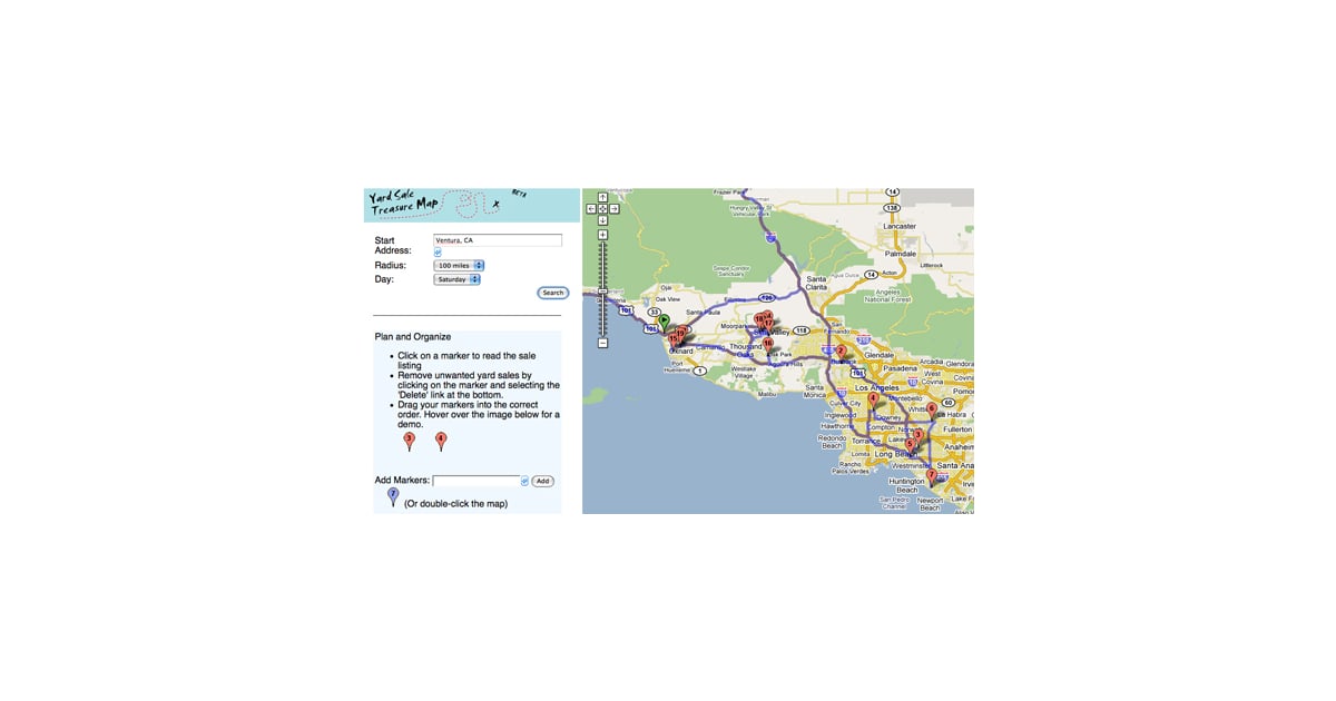 Yardsale Treasure Map Uses Google Maps to Find Garage Sales in Your