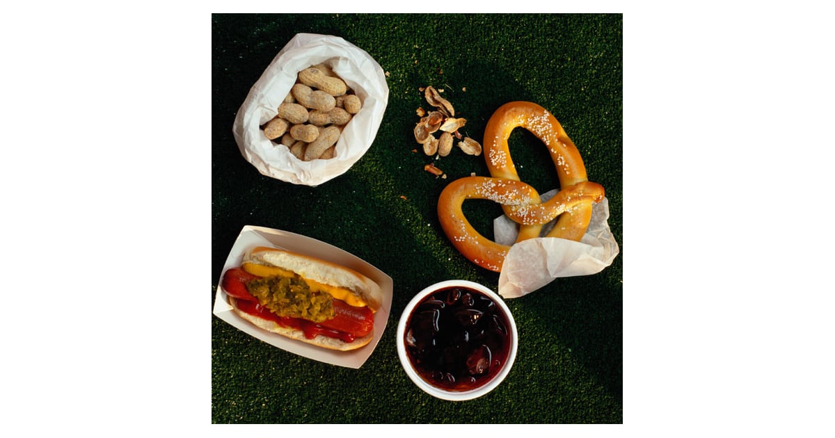 Ballpark Foods Breakdown POPSUGAR Fitness ballpark-foods-breakdown-popsugar-fitness