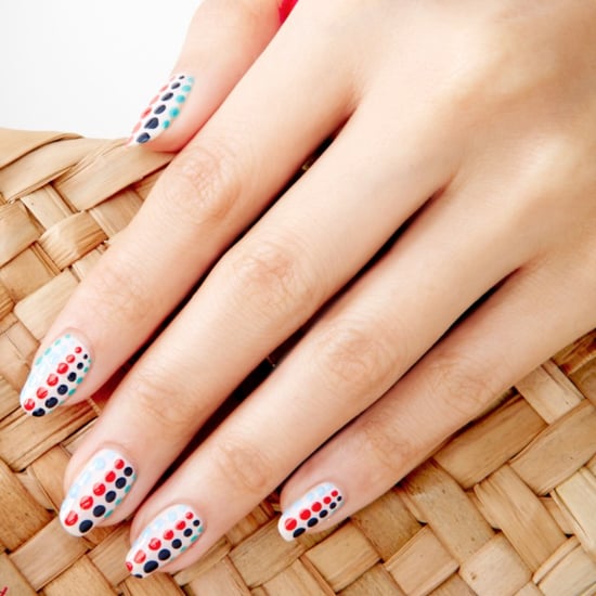Fourth of July Polka-Dot Nail Art