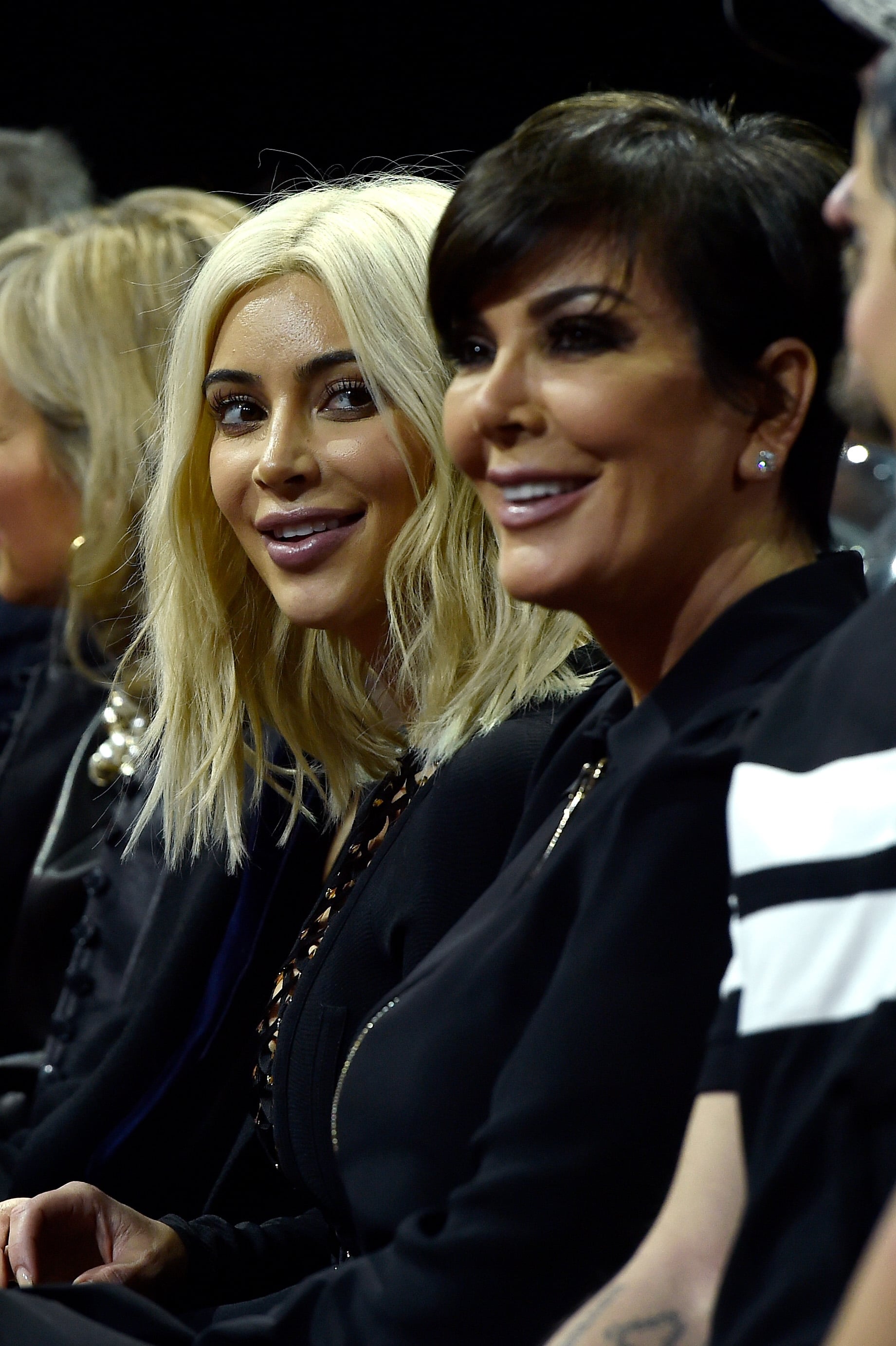 Kim Kardashian smiled at her mom, Kris, during the show. | Kim
