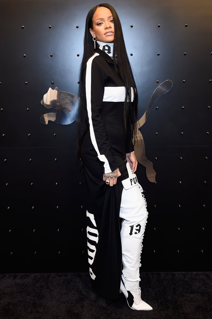 Nyfw Spring 2017 Rihanna Wears Sexy Track Suit To Her Fenty X Puma Launch At Bergdorf Goodman Jinna Loves