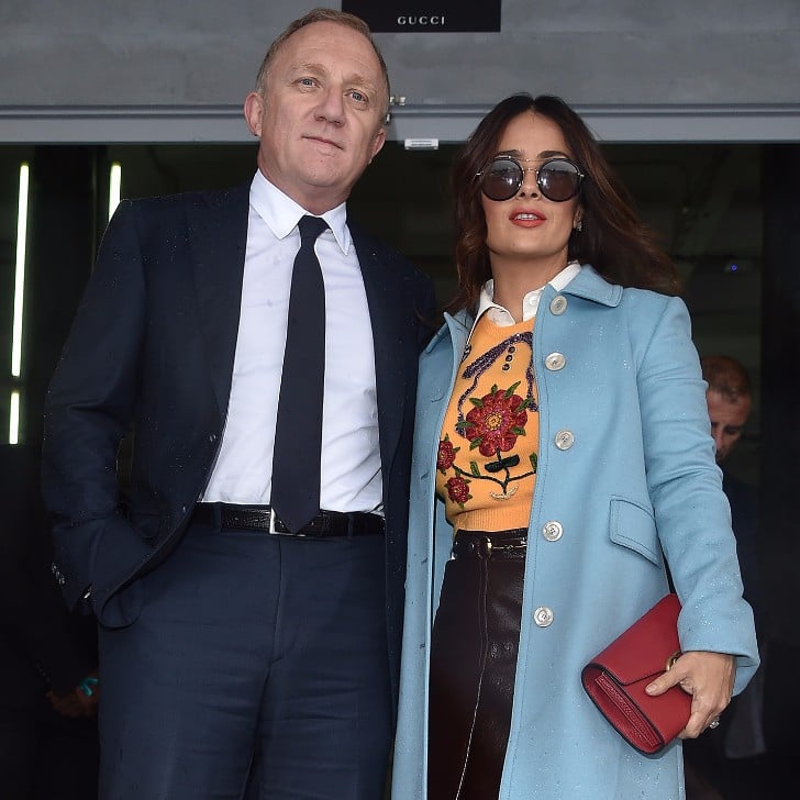 Salma Hayek and Her Husband at Milan Fashion Week | POPSUGAR Latina