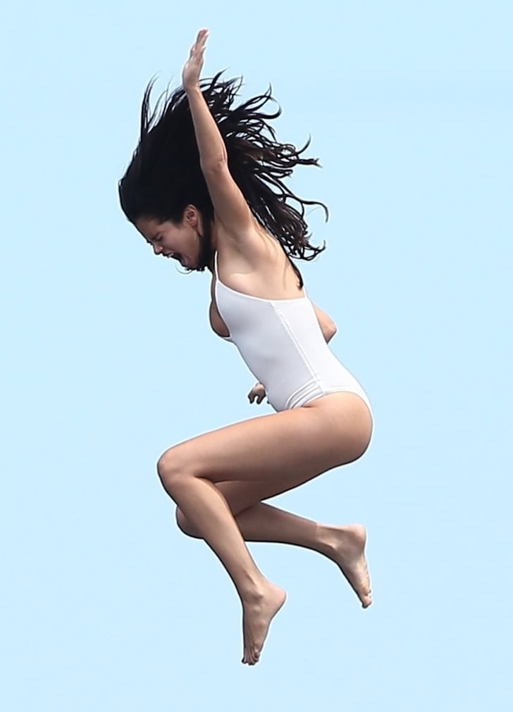 Selena Took The Plunge In An All White Suit 18 Selena Gomez Bikinigrams That Prove She S