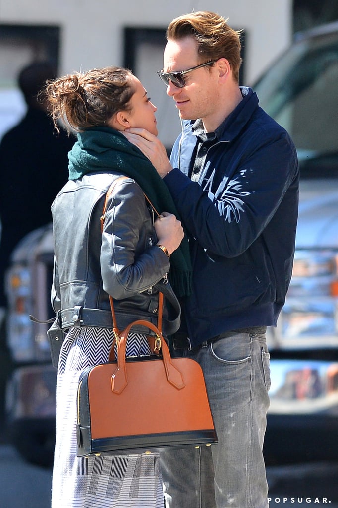 Michael Fassbender And Alicia Vikander Kissing In Nyc