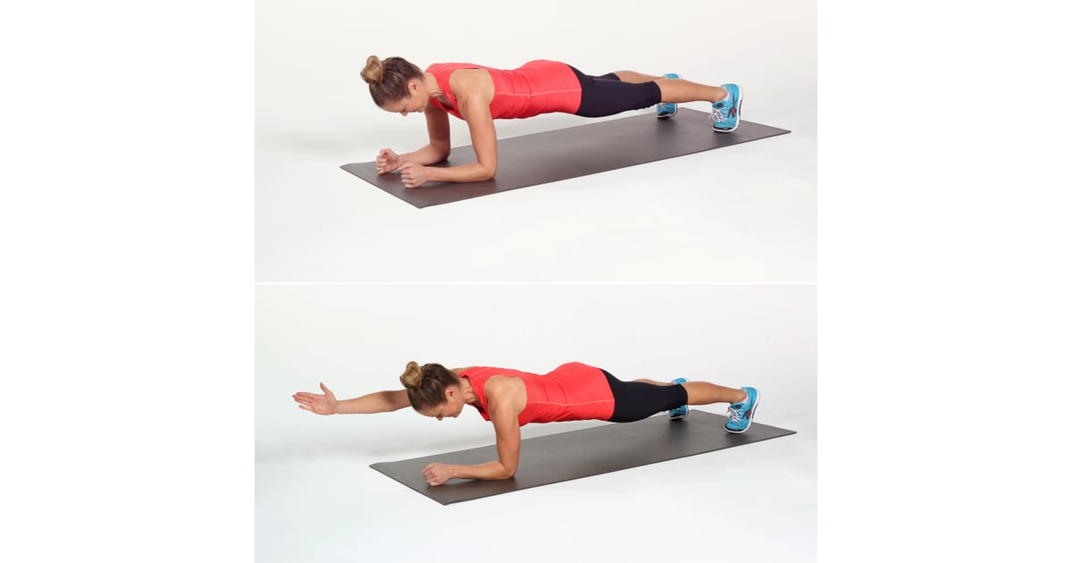 Elbow Plank and Reach Do This 20Minute Bodyweight Circuit Workout And You'll Feel Awesome