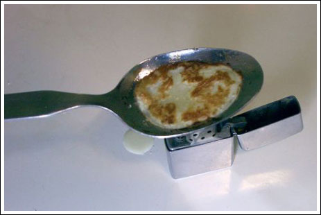 cook up crack in a spoon