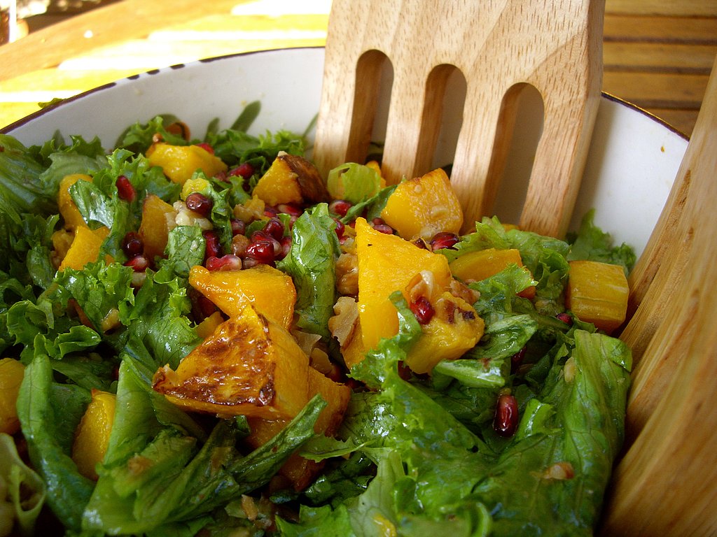 Fall Into Salads: Butternut Squash, Pomegranate, and Walnuts Fall Into Salads: Butternut Squash, Pomegranate, and Walnuts