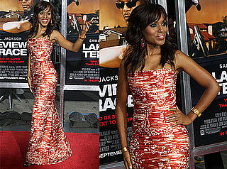 Kerry Washington at the Premiere of Lakeview Terrace in Oscar de la Renta Kerry Washington at the Premiere of Lakeview Terrace in Oscar de la Renta