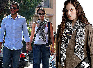 Found! Jessica Alba's Trippy Scarf Found! Jessica Alba's Trippy Scarf