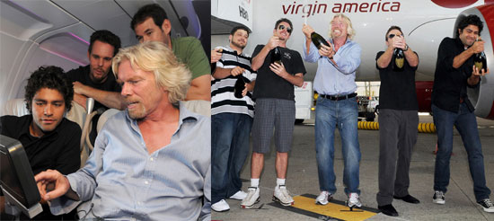 Photos of the Cast of Entourage Flying Virgin America Photos of the Cast of Entourage Flying Virgin America
