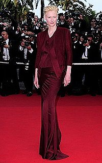 Actress Tilda Swinton in Silky Wine Colored Haider Ackermann Outfit at the Up Premiere at the 2009 Cannes Film Festival Actress Tilda Swinton in Silky Wine Colored Haider Ackermann Outfit at the Up Premiere at the 2009 Cannes Film Festival