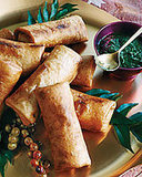 Crispy Turkey Kathi Rolls With Mint-and-Date Dipping Sauce Crispy Turkey Kathi Rolls With Mint-and-Date Dipping Sauce